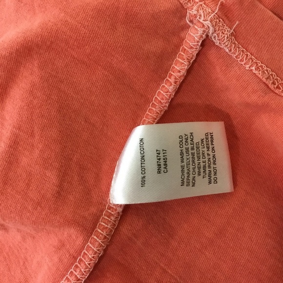 Natural Reflections Boho Cotton V-neck Top Lace trim Coral Size L NWOT - Picture 4 of 5